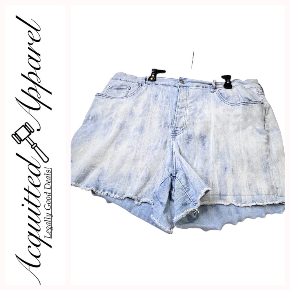 Jessica Simpson Infinite High Waist Bleached Button Fly Shorts
